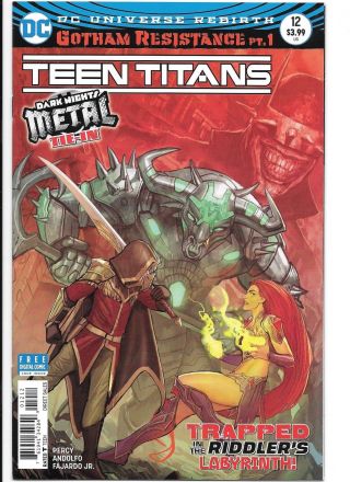 Teen Titans 12 Red Shock Variant Dark Nights Metal 1st Batman Who Laughs