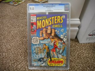 Where Monsters Dwell 1 Cgc 9.  0 Marvel 1970 Cover To Tales Of Suspense 10 Vf Nm