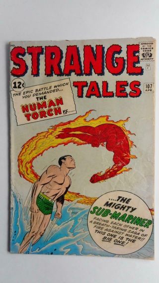 Strange Tales 107 Gd 2.  0 (marvel 1951 Series) 1st Sub - Mariner X - Over Outside Ff