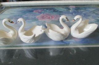 23 Small Decorative Ceramic Swan Birds Wedding Party Shower Table