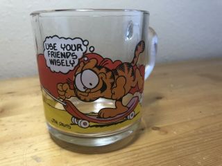 Vintage 1978 McDonald’s Garfield Glass Mug Set Of 4 2