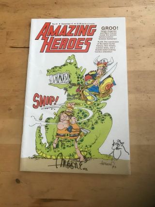 Heroes 61 With Sergio Aragones Sketch And Autograph