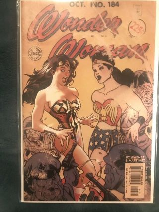 Wonder Woman 184 Nm/ M White Pges Adam Hughes Cover Dc Comics 2002