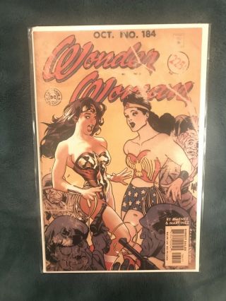 Wonder Woman 184 NM/ M White Pges Adam Hughes Cover DC Comics 2002 2