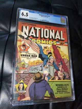 National Comics 15 Cgc 6.  5 Lou Fine Cover