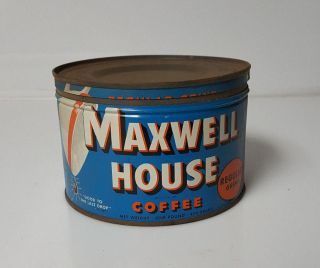 Vintage Coffee Tin Maxwell House 1lb