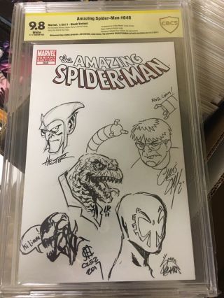 Spiderman 9.  8 Blank Sketch Jam Piece Cheung,  Stegman,  Plus More