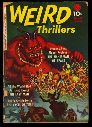 Weird Thrillers 2 Pre - Code Golden Age Ziff - Daviis Horror Comic 1951 Fr