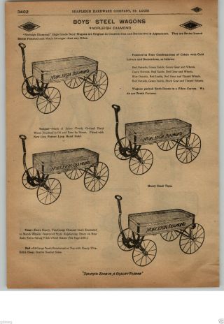 1913 Paper Ad 4 Pg Norleigh Coaster Wagon Farm Diamond Mound City Detail Specs