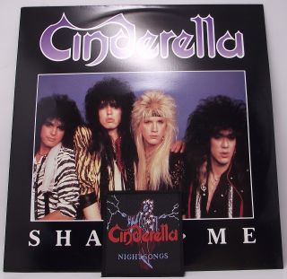 Cinderella Shake Me With Nightsongs Patch 12 " Single 45rpm Vinyl Ex,