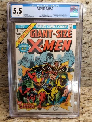 Giant Size X - Men 1 1975 Cgc 5.  5.  1st App Of The X - Men,  2nd App Of Wolverine