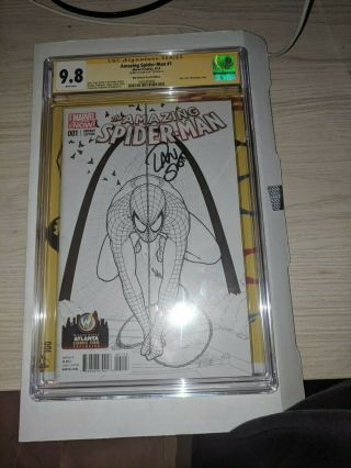 The Spider - Man 1 Cgc 9.  8 Christopher Cover Sketch By Dan Slott Auto