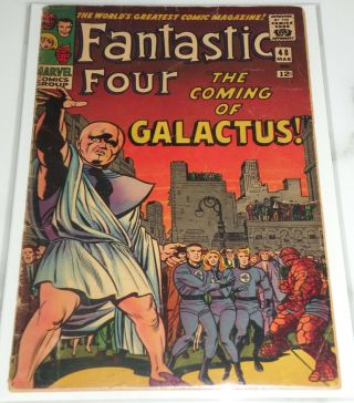Fantastic Four 48 First Appearance Silver Surfer & Galactus Gd/vg 3.  0 To Vg 4.  0