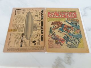 FANTASTIC FOUR 48 FIRST APPEARANCE SILVER SURFER & GALACTUS GD/VG 3.  0 to VG 4.  0 9