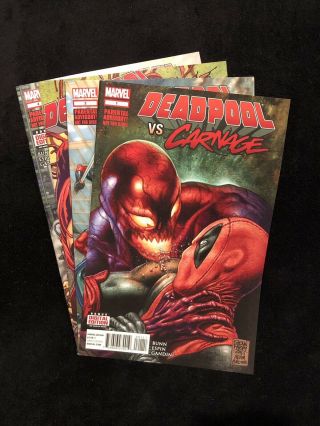 Deadpool Vs.  Carnage 1,  2,  3,  4 1st Print,  Vf/nm