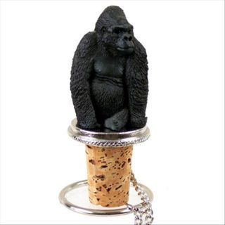 Gorilla Hand Painted Resin Figurine Wine Bottle Stopper