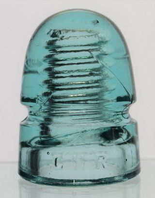 Aqua Cd 143 C.  N.  R.  Standard With 5/16 - Inch Embossing Glass Insulator