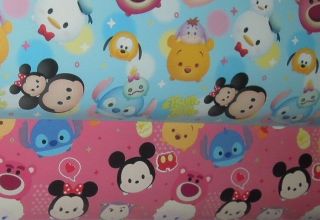 Disney Tsum Tsum Mickey Mouse Donald Duck Gift Wrapping Paper