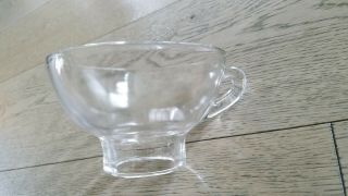 Vintage Clear Glass Canning Funnel Fruit Jar Filler Wide Mouth Cup Handled 1930s
