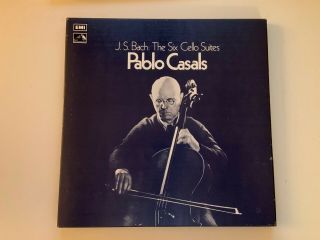 Pablo Casals 3 Lp Box Bach Cello Suites Emi Rls 712 Uk Nmint