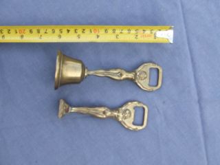 Brass Two Erotic Art Deco Circa1930s Standing Nude Bottle Openers One A Bell