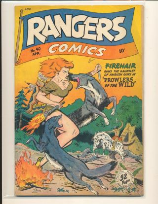 Rangers Comics 40 G/vg Cond.  Centerfold Detached