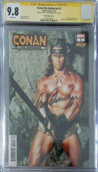 Conan The Barbarian 1 Photo Cover Cgc Ss Signed By Arnold Schwarzenegger