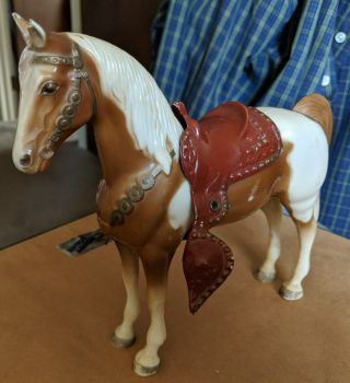Vintage Breyer? Glossy Western Horse with Snap on Saddle 1960 ' s 2