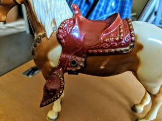 Vintage Breyer? Glossy Western Horse with Snap on Saddle 1960 ' s 3