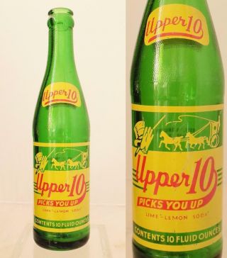 Rare Vintage 1954 Upper 10 Acl 10 Oz Soda Pop Bottle Tampa Florida