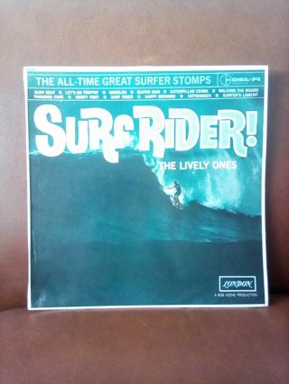 The Lively Ones Surf Rider Uk Lp Vinyl Nr Sh 8107 1w/1w