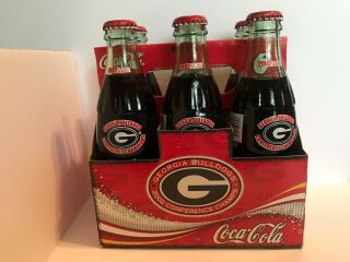 2002 Georgia Bulldogs Conference Champions Commemorative 6 Pack 8 Oz Coca - Cola