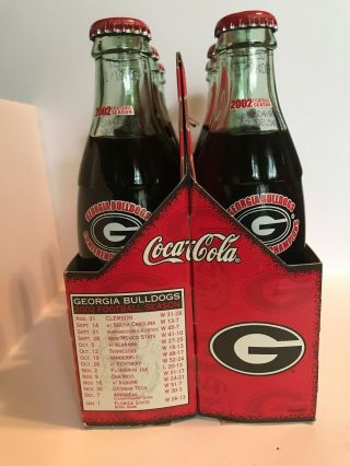 2002 Georgia Bulldogs Conference Champions Commemorative 6 Pack 8 oz Coca - Cola 2