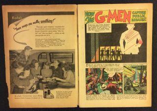REAL FACT COMICS 11 Vintage DC 1947 Golden Age 10 Cent FBI G - Men ANNIE OAKLEY 3
