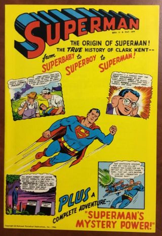 Superman - The Origin Of Superman Premium Give Away - 1966  Sharp