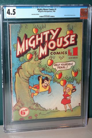Mighty Mouse Comics 1 Rare Australian Edition First Issue 1950 Cgc 4.  5