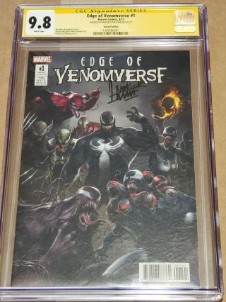 Edge Of Venomverse 1 Variant Edition 1:50 Cgc 9.  8 Signed By Francesco Mattina
