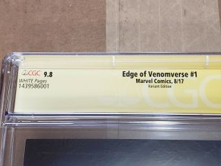 Edge of Venomverse 1 Variant Edition 1:50 CGC 9.  8 Signed by Francesco Mattina 5