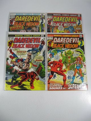 Daredevil & Black Widow - 4 Issues 101,  102,  103,  104 (marvel Comics 1973) Kraven