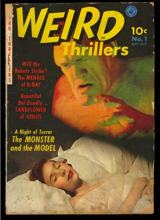 Weird Thrillers 1 Pre - Code Golden Age First Issue Ziff - Davis Comic 1951 Gd