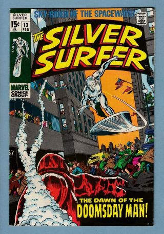 Silver Surfer 13 Fn,  (6.  5) 1st Doomsday Man Appearance - Cents 1970 - Movie Soon