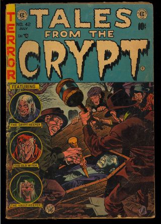 Tales From The Crypt 42 Pre - Code Golden Age Ec Horror Comic 1954 Gd - Vg