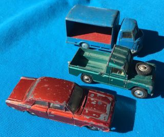 Vintage Corgi.  dinky 1:43rd scale models x 3.  Played with. 2