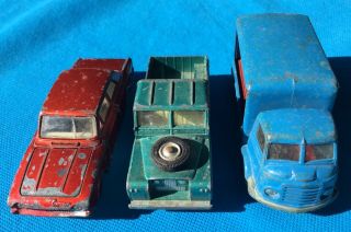 Vintage Corgi.  dinky 1:43rd scale models x 3.  Played with. 3