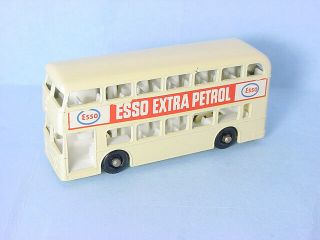 1966 Lesney Matchbox No.  74 Esso Extra Petrol Daimler Bus White Double Decker