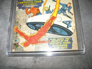 FANTASTIC FOUR 3 (1962) /CGC 3.  0/1st COSTUMES & MIRACLE MAN/ OW - WHITE pgs/KIRBY 4