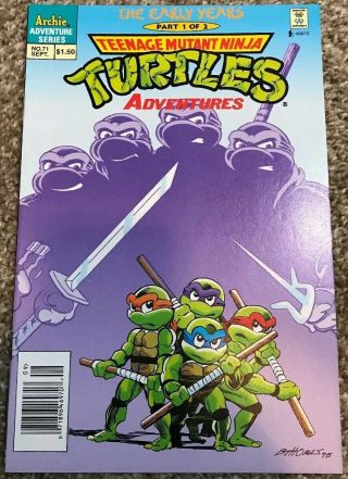 Teenage Mutant Ninja Turtles Adventures 71 Rare Newsstand Variant Low Print Run