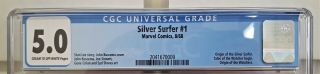 Silver Surfer 1 (1968) CGC 5.  0 - Origin of Silver Surfer Stan Lee KEY 3