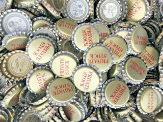 100 ( (Private Stock))  [Uncrimped] beer bottle Caps NO DENTS. 2