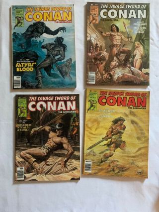 Savage Sword Of Conan 51 - 54 Marvel Comics Group 1980